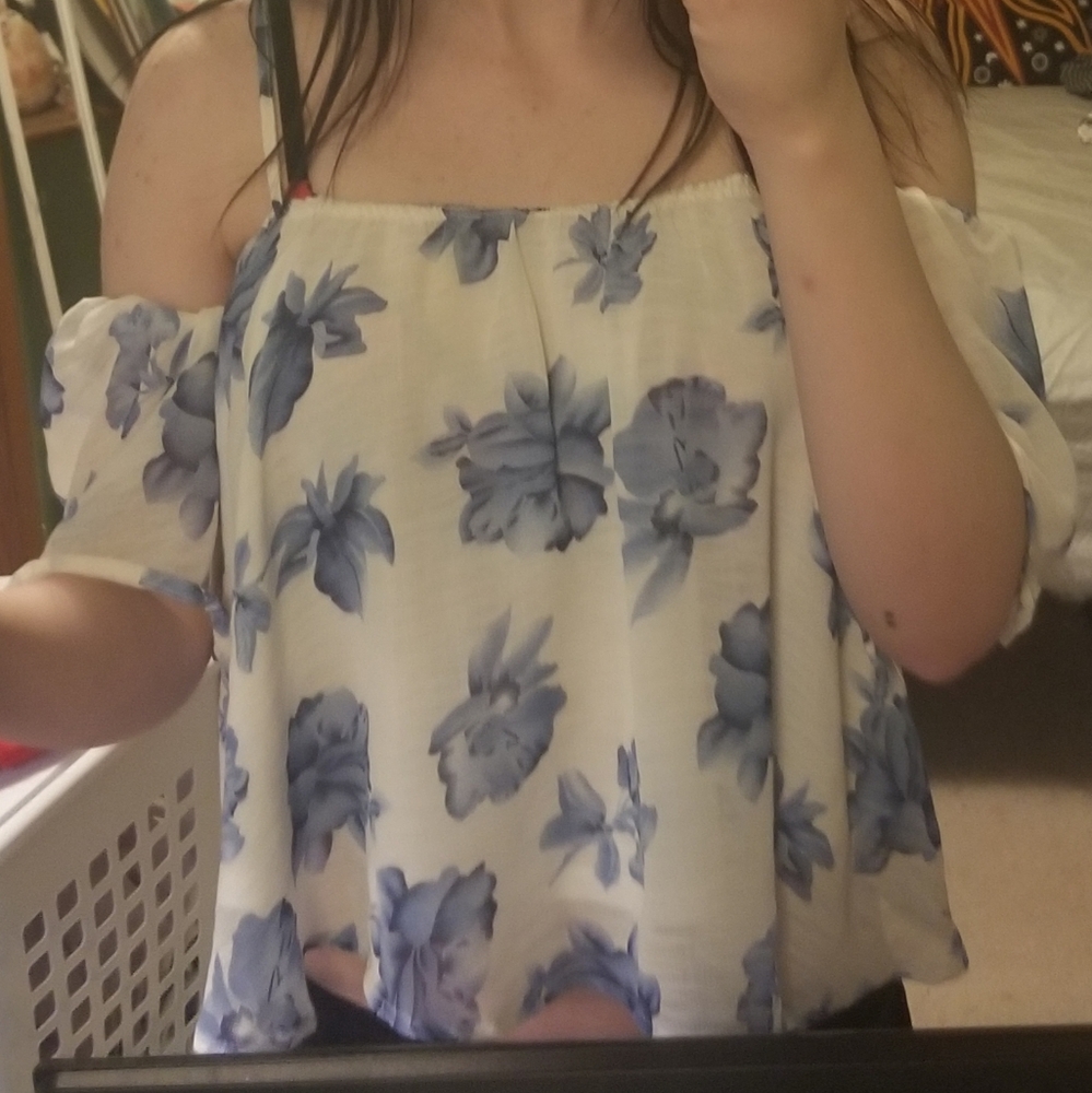 Off the shoulder floral top